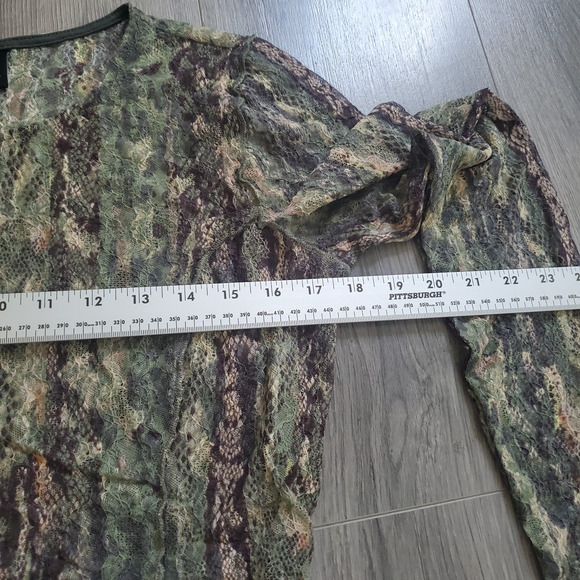 Whimsigoth Fairycore Forest Fairy Y2K Mesh Lace Sheer Top Earth Witch Grunge - Picture 5 of 8